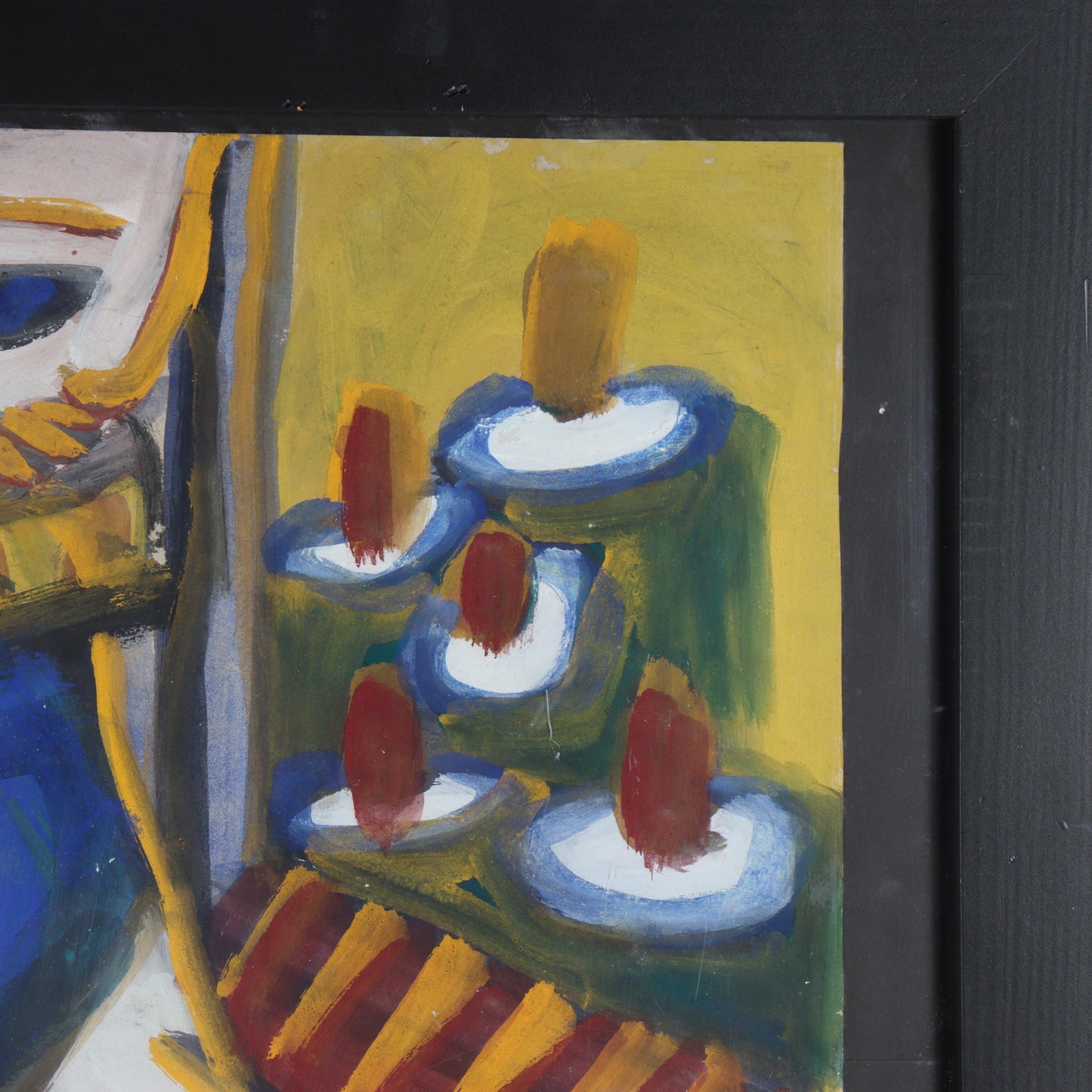 Do Hanh, Vietnamese (b.1955), abstract female portrait, 1999, oil on paper, 30 1/2"H x 21 1/4"W(paper), 35"H x 28 1/4"W(frame)