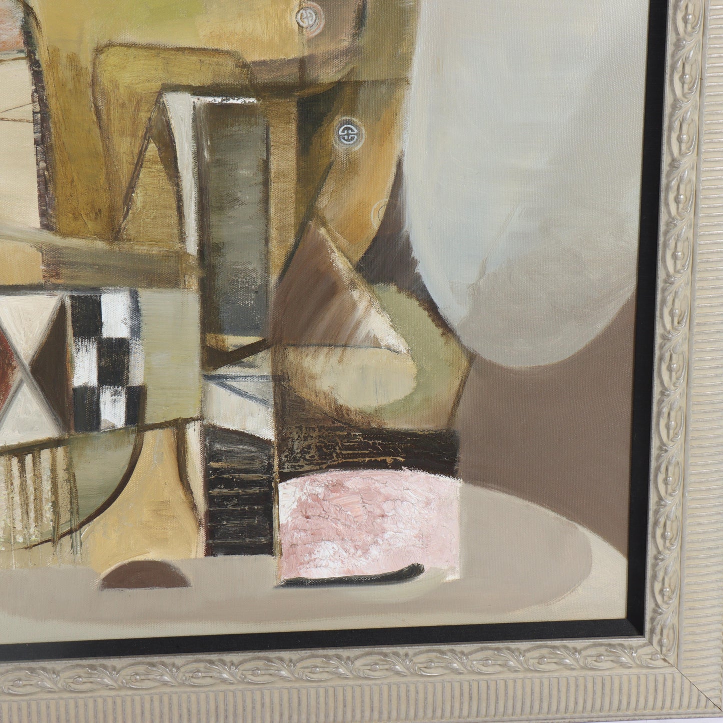 Le Quy Tong, Vietnamese (b.1977), abstract female nude, 2001, oil on canvas, 46 1/2"H x 30 1/4"W(sight), 53 3/4"H x 37 3/4"W(frame)