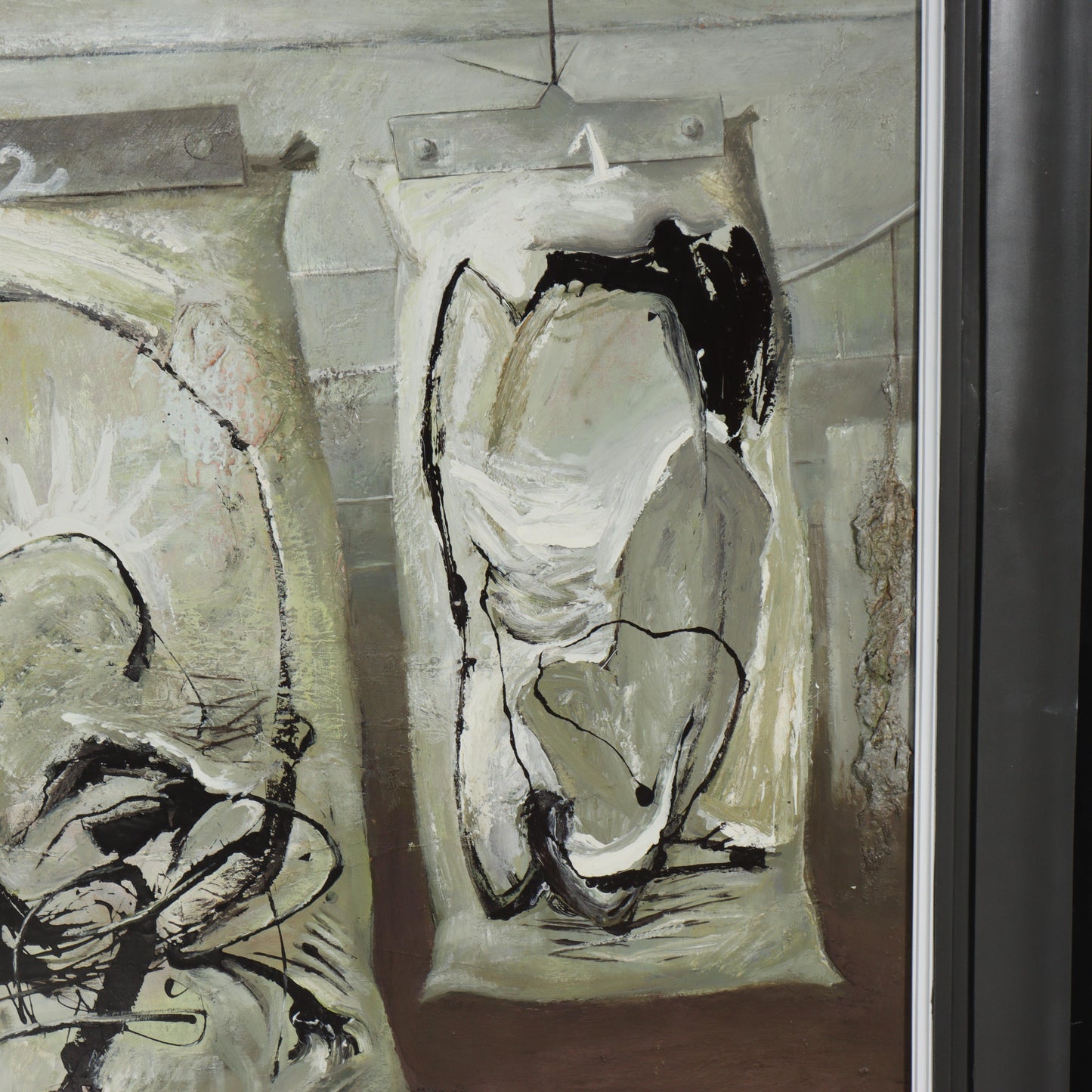 Mai Duy Minh, Vietnamese (b.1976), Spirit Bags, 2001, oil on canvas, 46 3/4"H x 57 1/2"W(stretcher), 55 1/2"H x 67"W(frame)