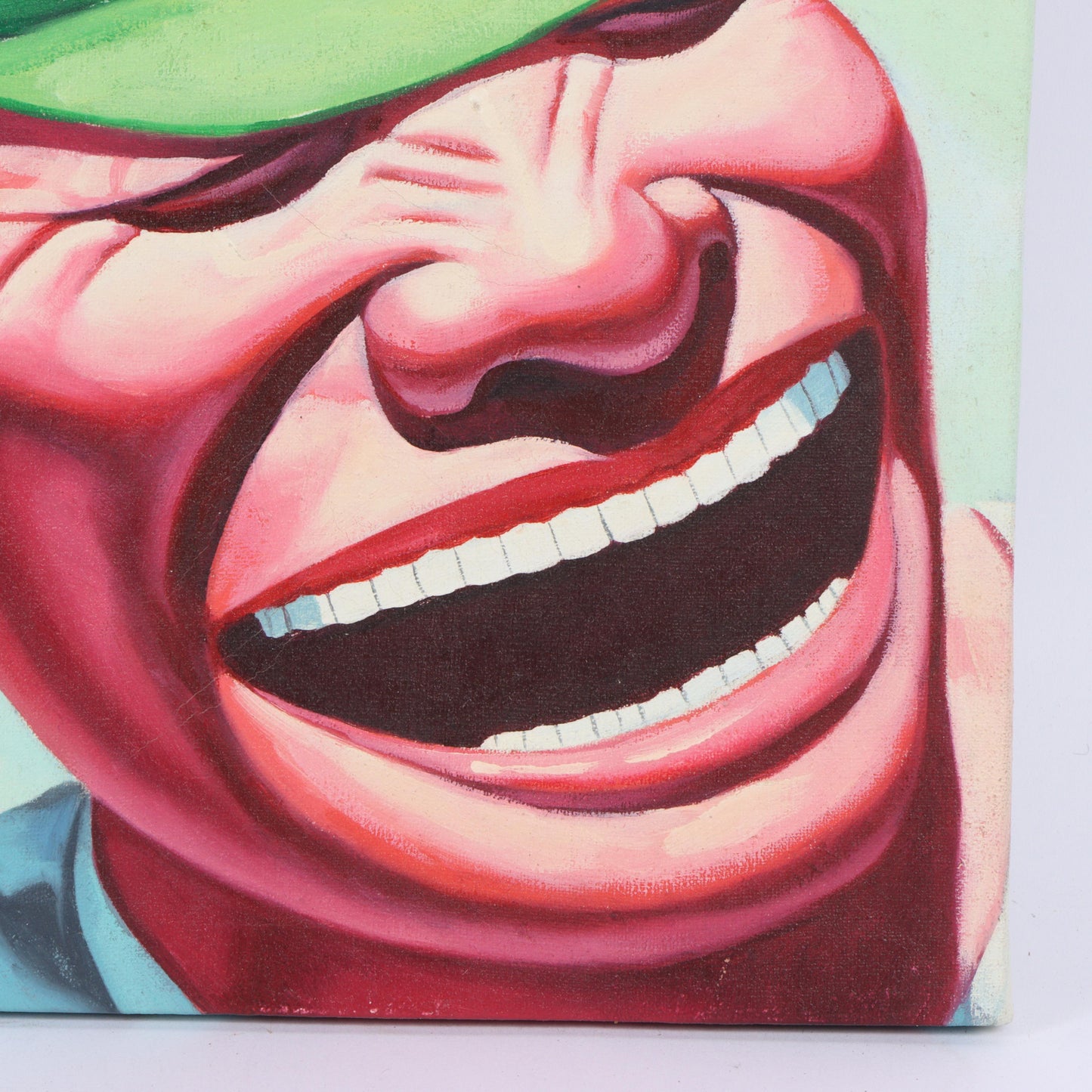 Yue Minjun (attributed), Chinese (b. 1962), Untitled, Hat, oil on canvas, 12"H x 11 3/4"W