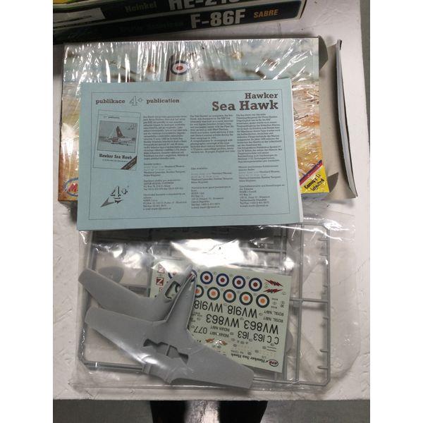 MPM Hawker Sea Hawk 1/72 Model Kit - Unassembled, Decals