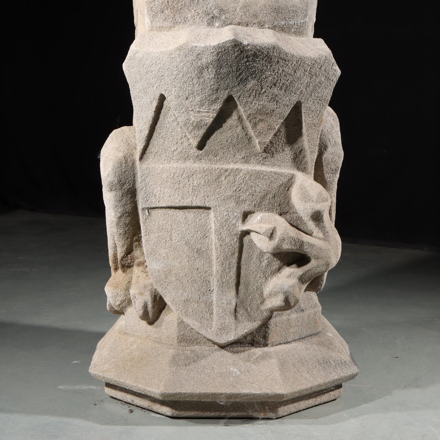 Heraldic Eagle Guardian; full body gargoyle/grotesque beast with shield: Unique American Art Deco design, 1920s Harlem, New York, Gothic Style