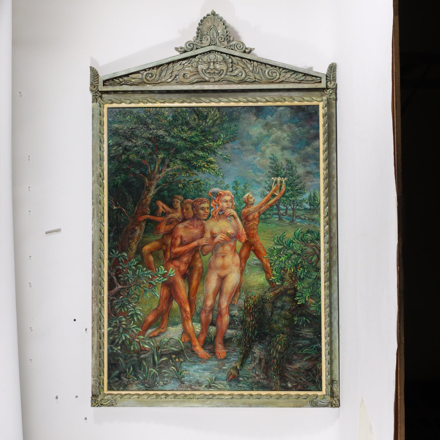 Robert Lohman, Indiana (1919-2001), Apollo, 1964, oil on canvas, 48"H x 36"W, 65"H x 41"W (frame)