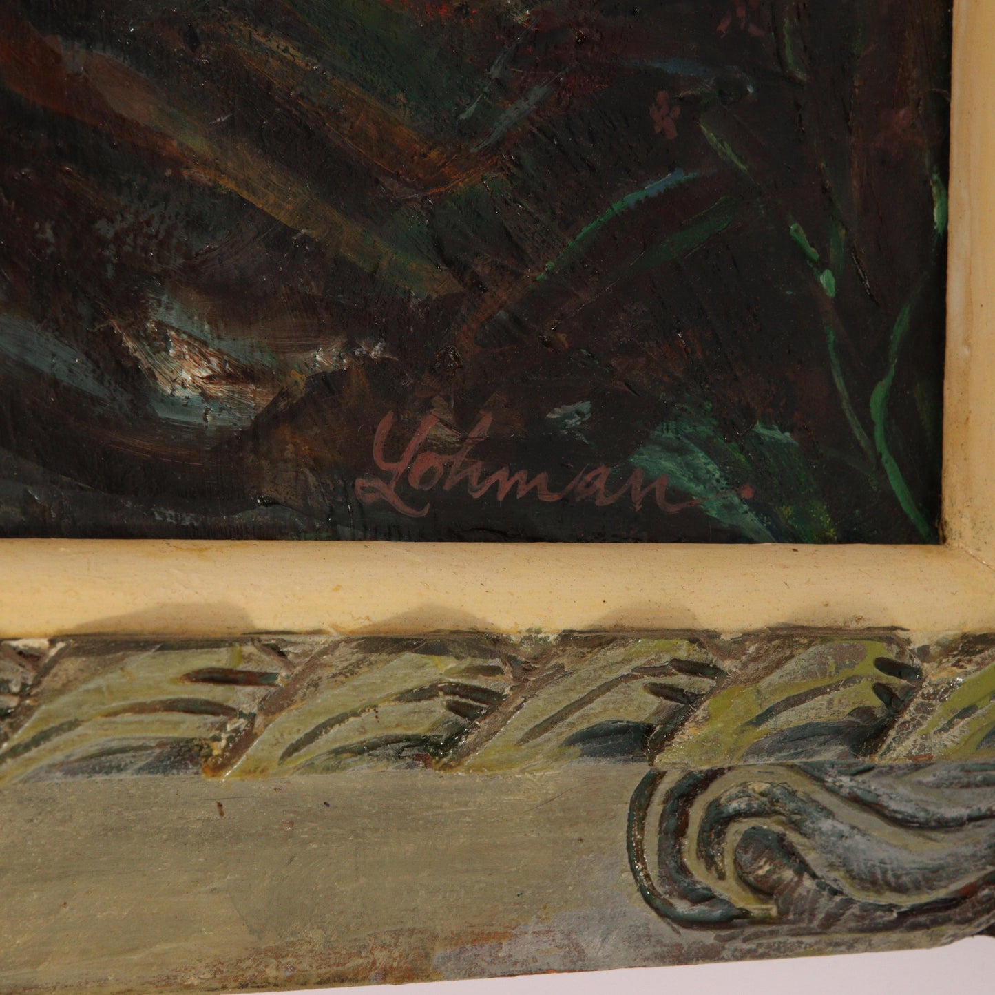 Robert Lohman, Indiana (1919-2001), Apollo, 1964, oil on canvas, 48"H x 36"W, 65"H x 41"W (frame)