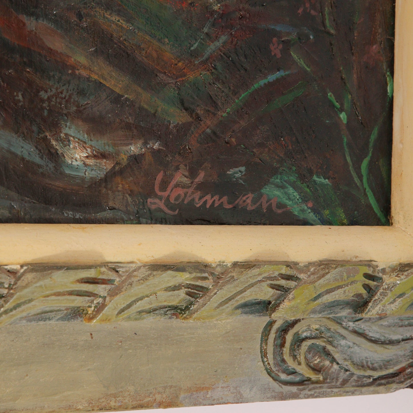 Robert Lohman, Indiana (1919-2001), Apollo, 1964, oil on canvas, 48"H x 36"W, 65"H x 41"W (frame)