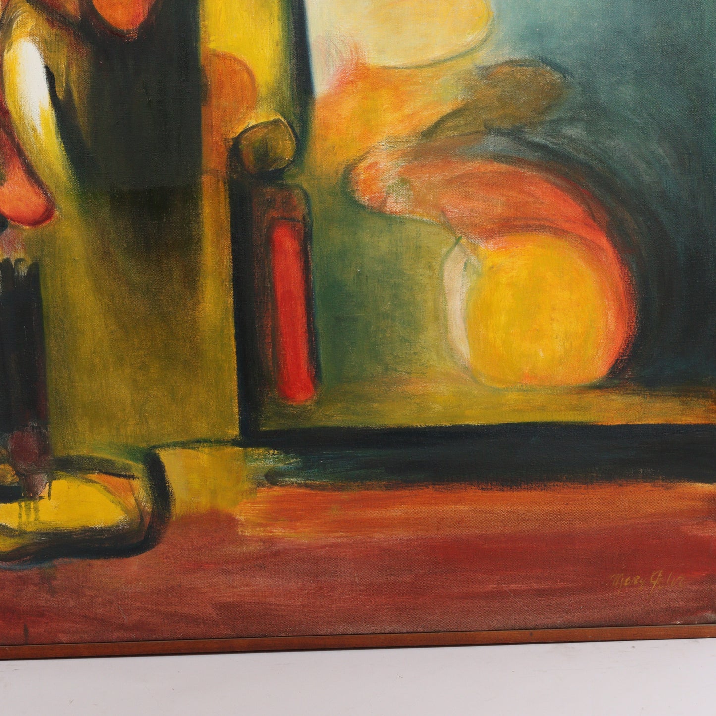 Mary Ray Gehr, Illinois (1910 - 1997), Saturn Among Pisces, oil on canvas, 50"W x 37 1/2"W
