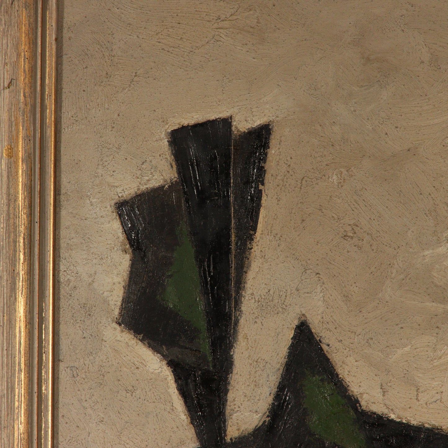 Juliette LaChaume, Louisiana (20th century), Rape of Andromeda, 1957, Cubist oil on canvas, 41 1/2"H x 30"W