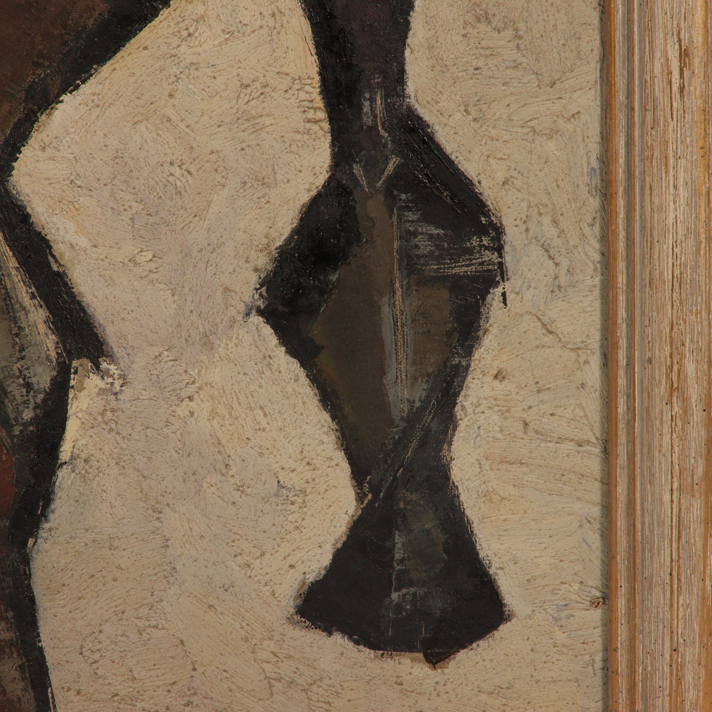 Juliette LaChaume, Louisiana (20th century), Rape of Andromeda, 1957, Cubist oil on canvas, 41 1/2"H x 30"W