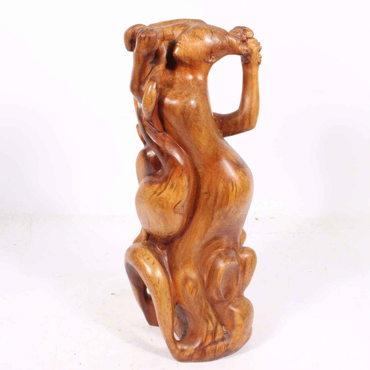 Robert Lohman, Indiana (1919-2001), Two Women, 1950s, wood, 25"H x 10"W x 10 1/2"D