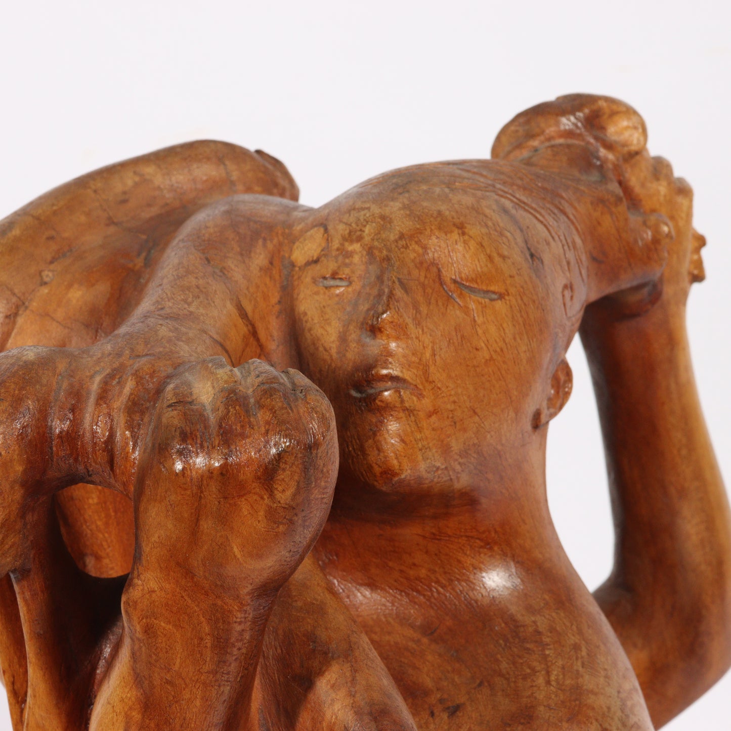 Robert Lohman, Indiana (1919-2001), Two Women, 1950s, wood, 25"H x 10"W x 10 1/2"D