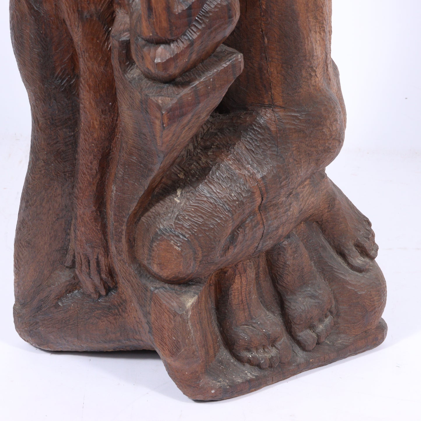Robert Lohman, Indiana (1919-2001), Family, figural group, 1940s, wood, 30"H x 13"W x 10"D
