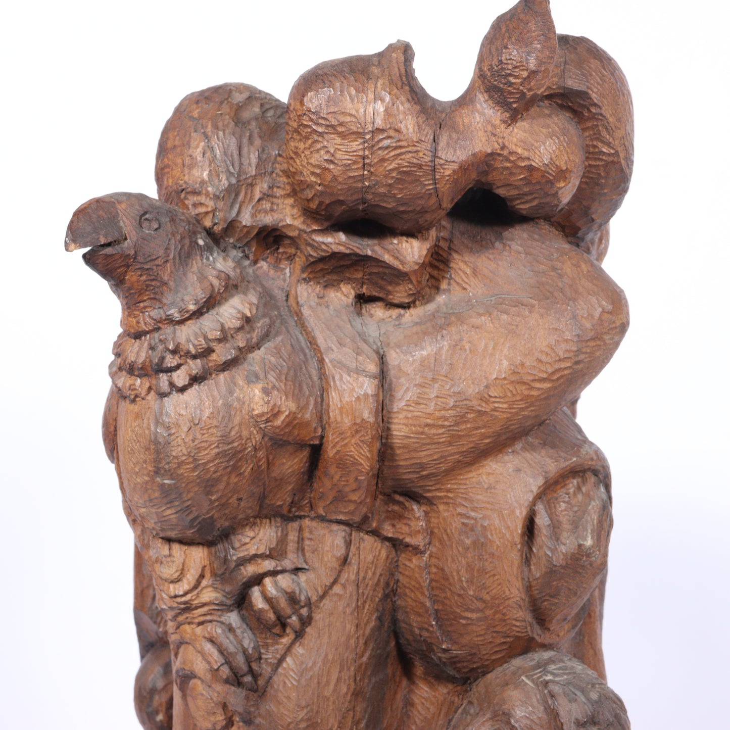 Robert Lohman, Indiana (1919-2001), Family, figural group, 1940s, wood, 30"H x 13"W x 10"D