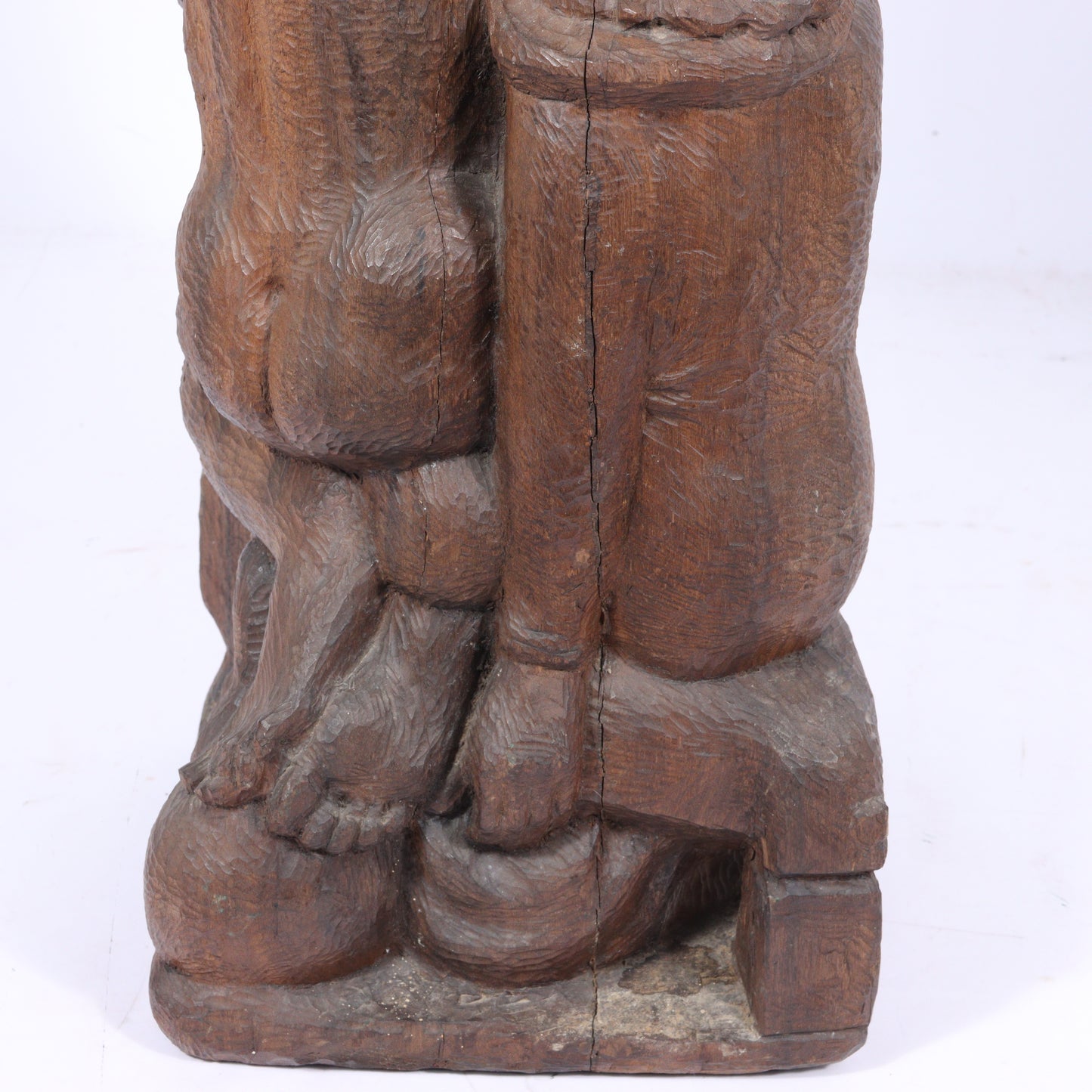 Robert Lohman, Indiana (1919-2001), Family, figural group, 1940s, wood, 30"H x 13"W x 10"D