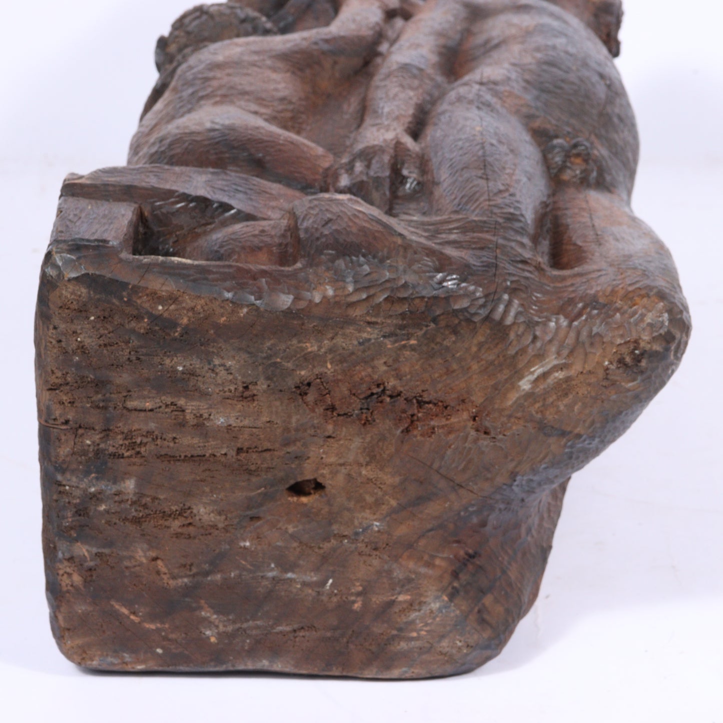 Robert Lohman, Indiana (1919-2001), Family, figural group, 1940s, wood, 30"H x 13"W x 10"D