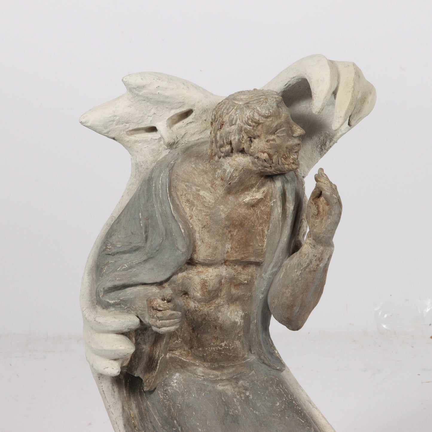 Robert Lohman, Indiana (1919-2001), Haunted, 1950, plaster and pigment, 21"H x 13"W x 7"D