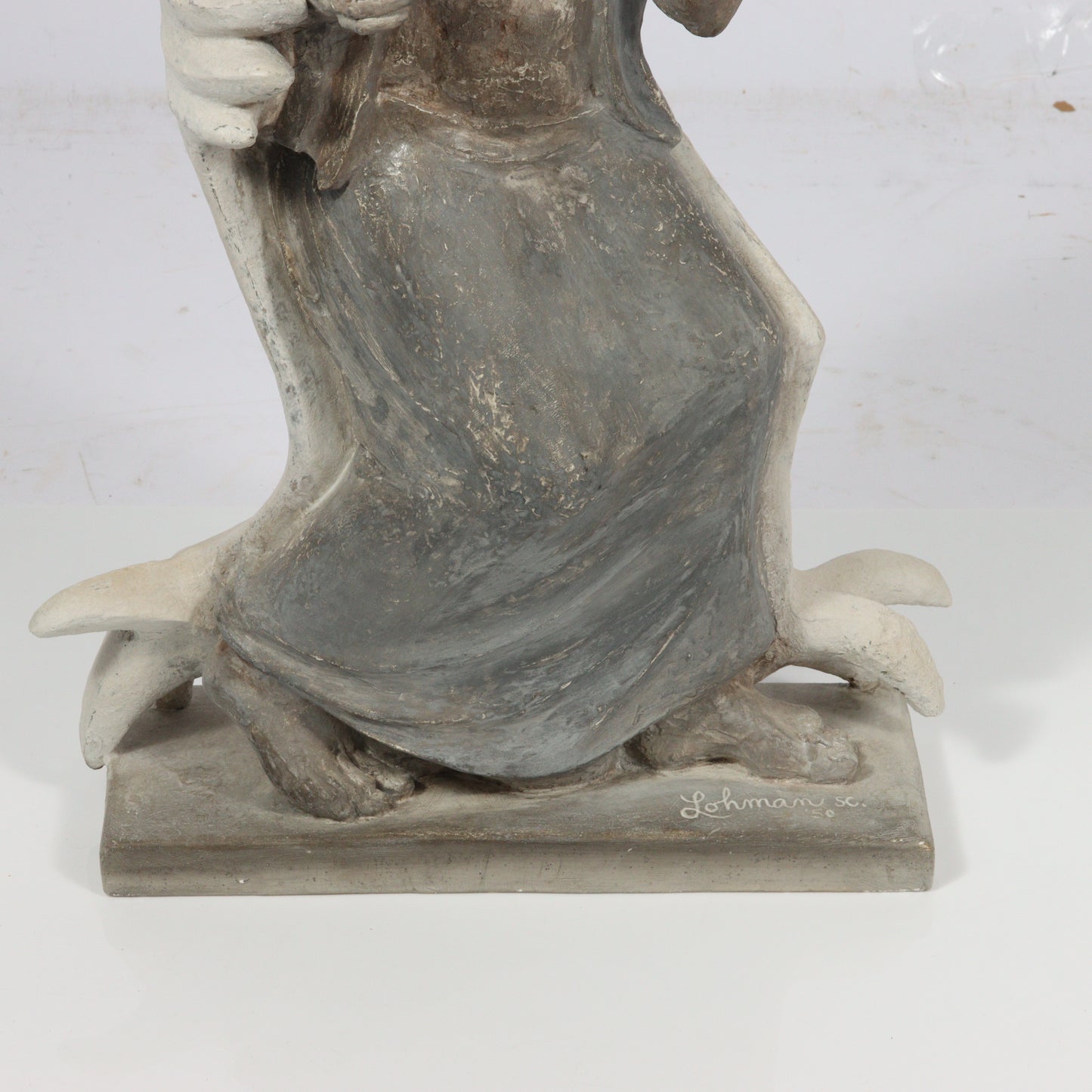 Robert Lohman, Indiana (1919-2001), Haunted, 1950, plaster and pigment, 21"H x 13"W x 7"D