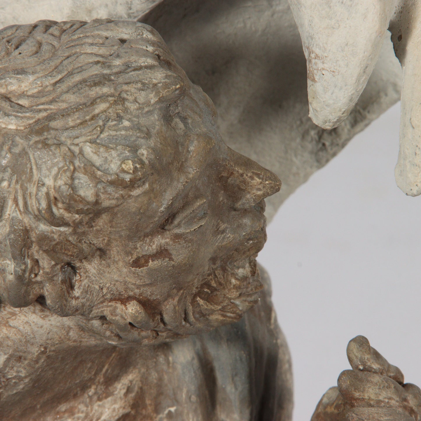 Robert Lohman, Indiana (1919-2001), Haunted, 1950, plaster and pigment, 21"H x 13"W x 7"D