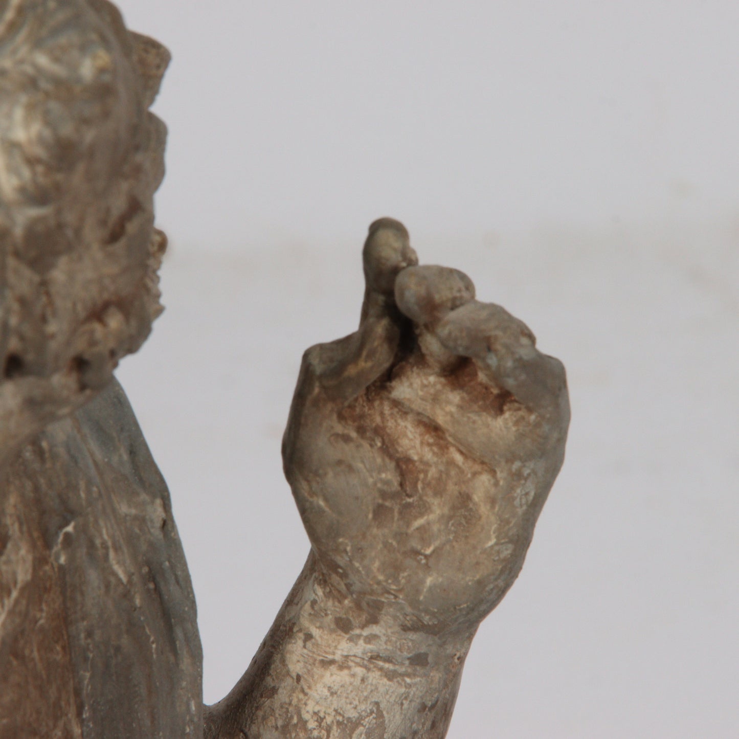 Robert Lohman, Indiana (1919-2001), Haunted, 1950, plaster and pigment, 21"H x 13"W x 7"D