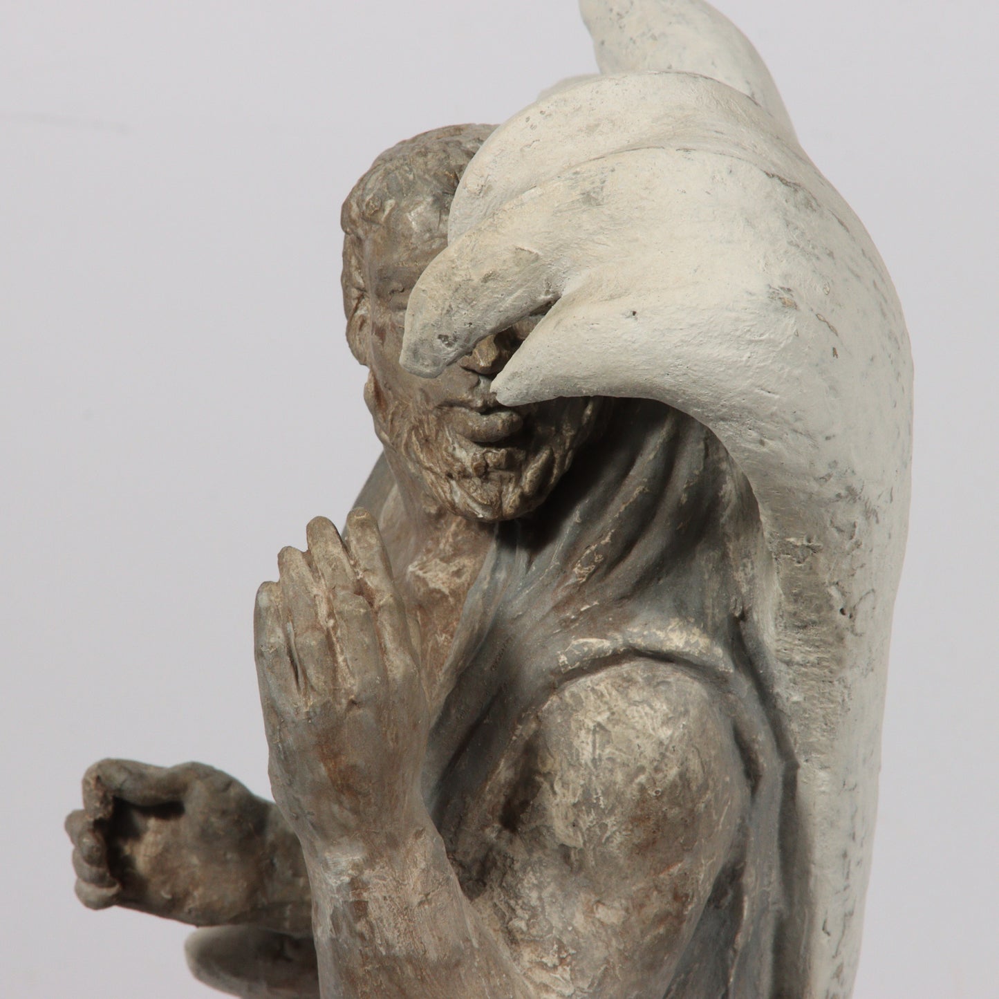 Robert Lohman, Indiana (1919-2001), Haunted, 1950, plaster and pigment, 21"H x 13"W x 7"D