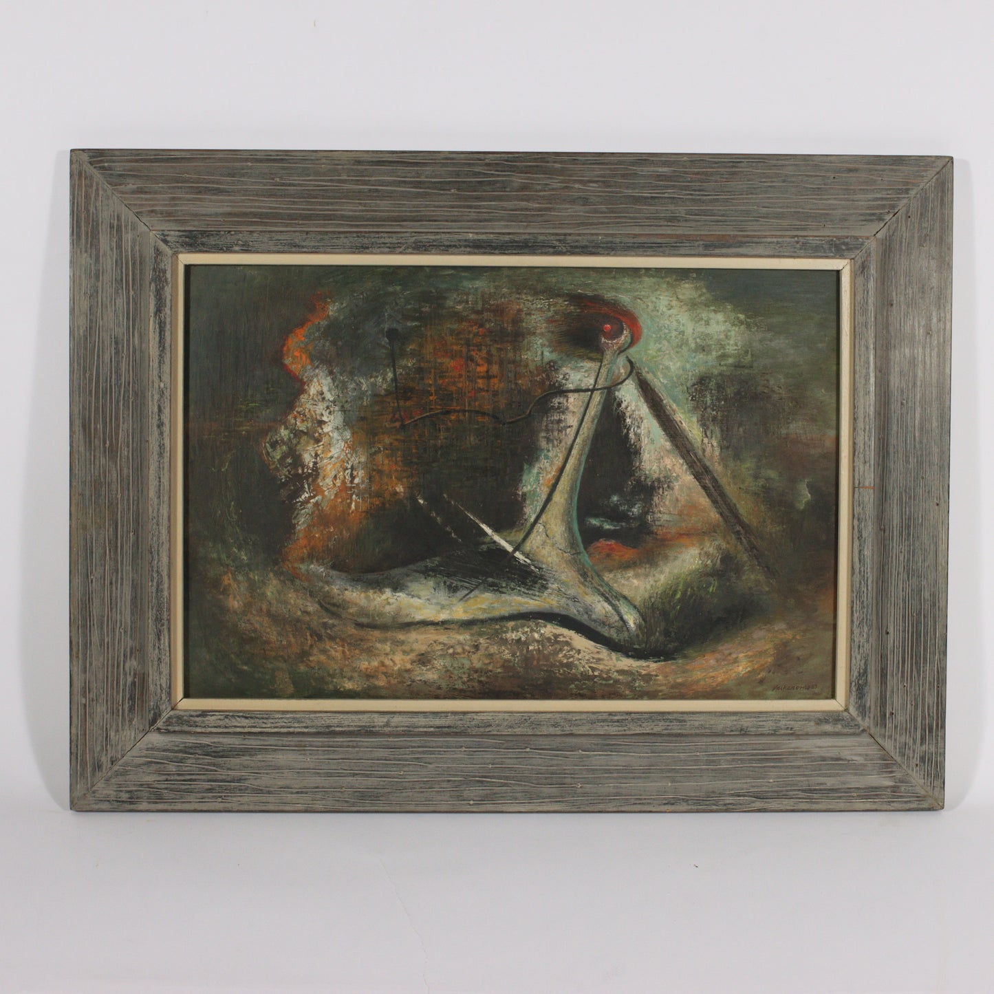 Anthony J. Vaiksnoras, (1918 - 1973) Ohio, A Dream of the Unknown, 1953, oil on canvas, 15"H x 22 1/2"W (sight), 23 1/4"H x 31"W (frame)