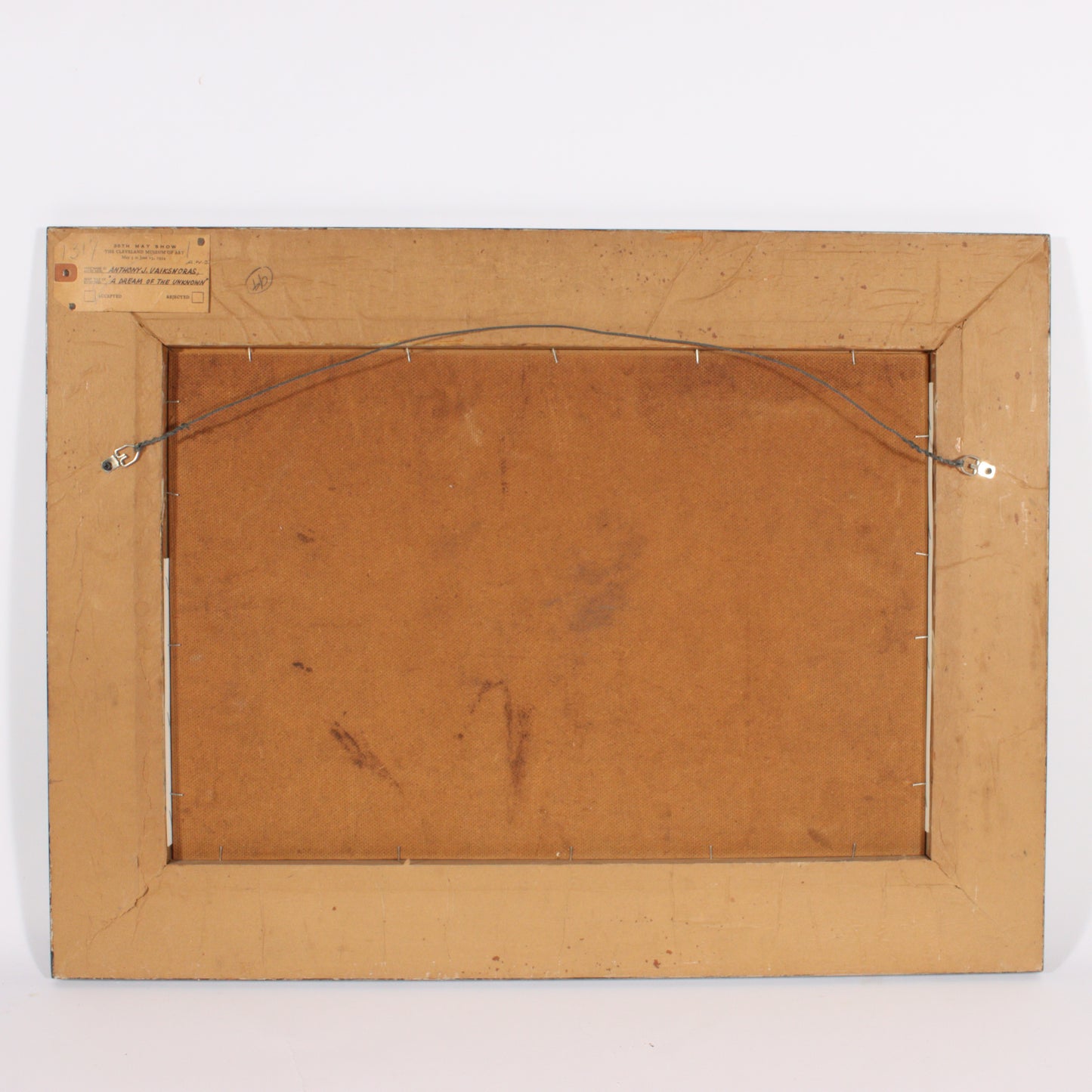 Anthony J. Vaiksnoras, (1918 - 1973) Ohio, A Dream of the Unknown, 1953, oil on canvas, 15"H x 22 1/2"W (sight), 23 1/4"H x 31"W (frame)