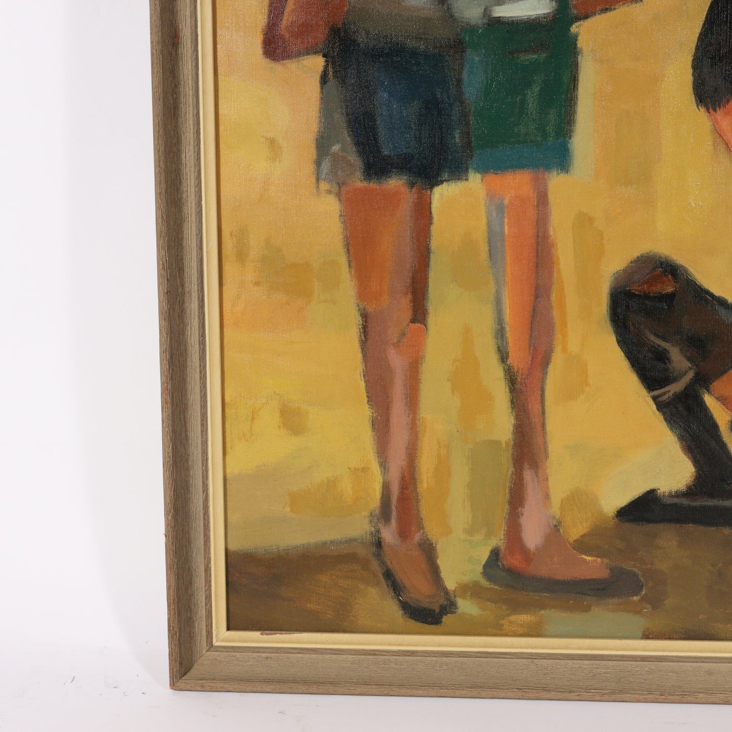 Montano, Spanish (20th century), Children in the Sun, 1958, oil on canvas, 39 1/4"H x 28"W