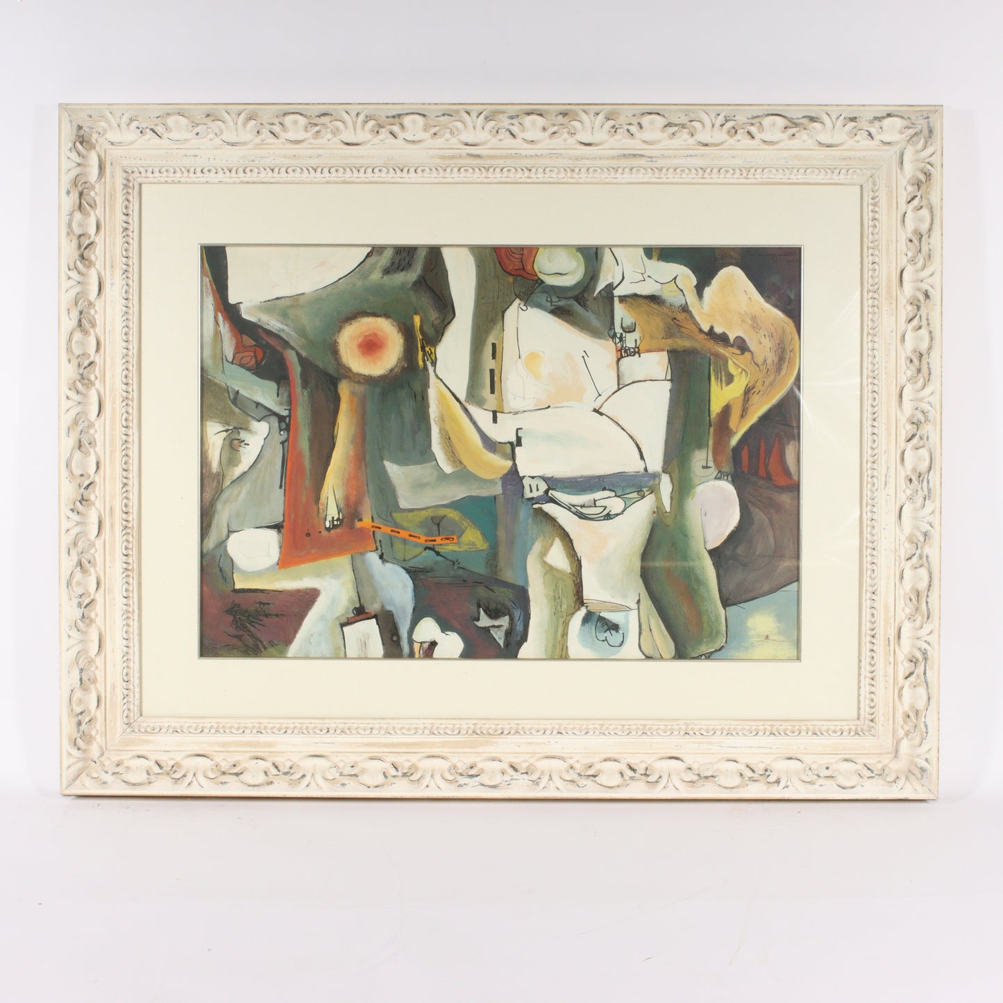 Richard Wengenroth, New York (1929-2022), abstract, 1957, gouache on paper, 21"H x 30"W
