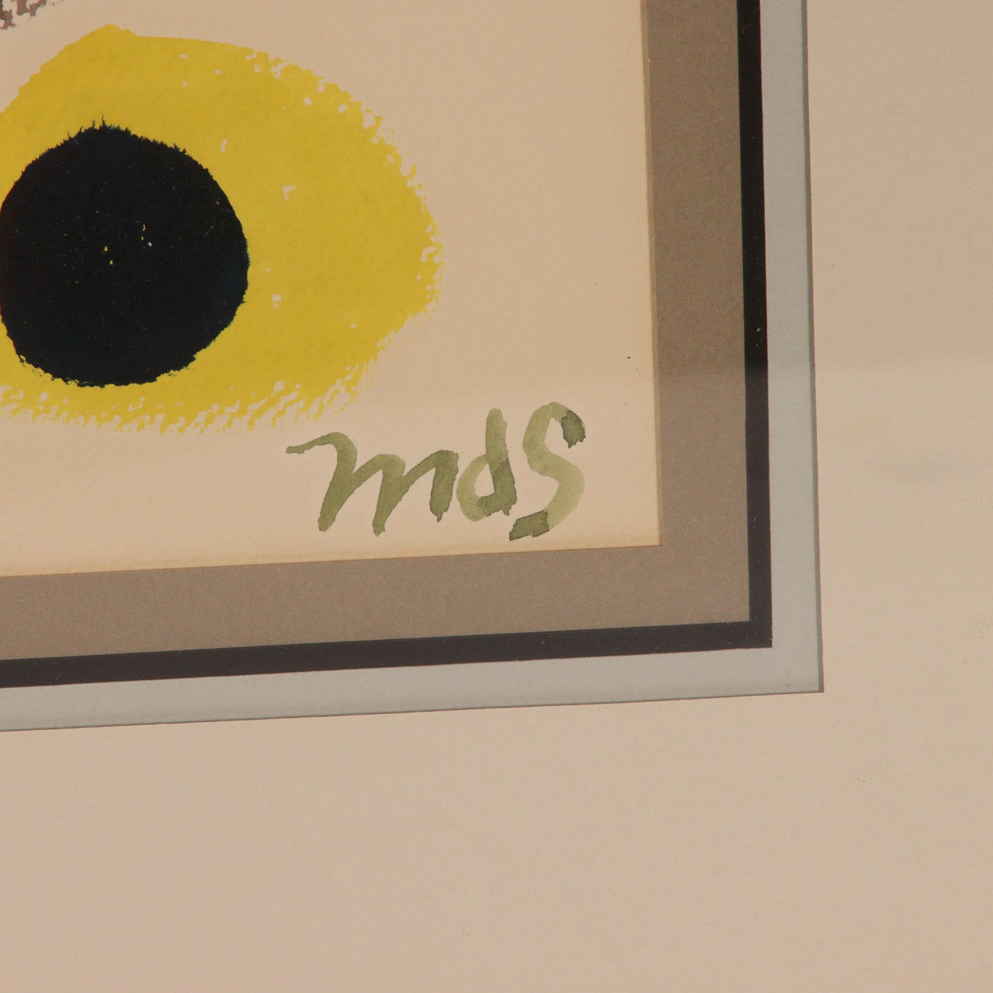 Unknown , modernist (20th Century), MCM, Free Forms, abstract shapes, 1957, gouache on paper, 17"H x 22 1/2"W (sight)