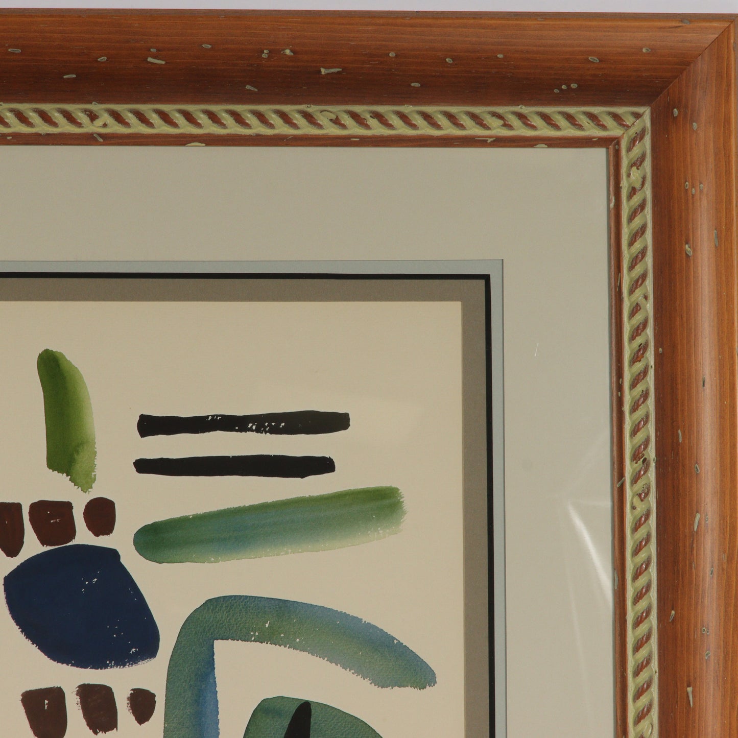 Unknown , modernist (20th Century), MCM, Free Forms, abstract shapes, 1957, gouache on paper, 17"H x 22 1/2"W (sight)