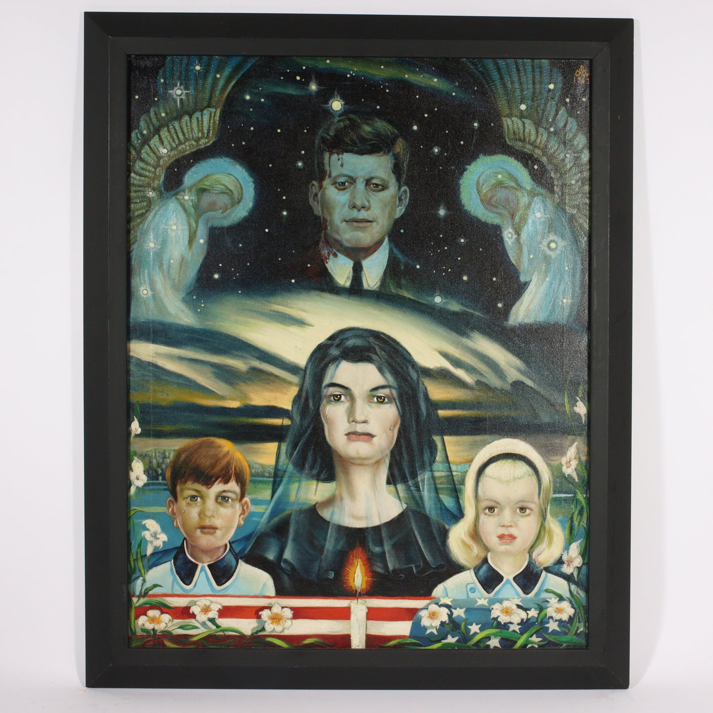 Paul Muller, New York / Russian Federation (1895-1970), The Kennedys, 1963, oil on canvas, 32"H x 25"W