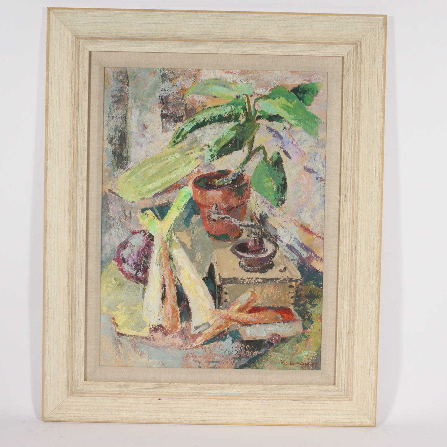Kae Dorn Cass, Ohio (1901 - 1971), still life, 1947, gouache on paper, 24"H x 18"W (sight)