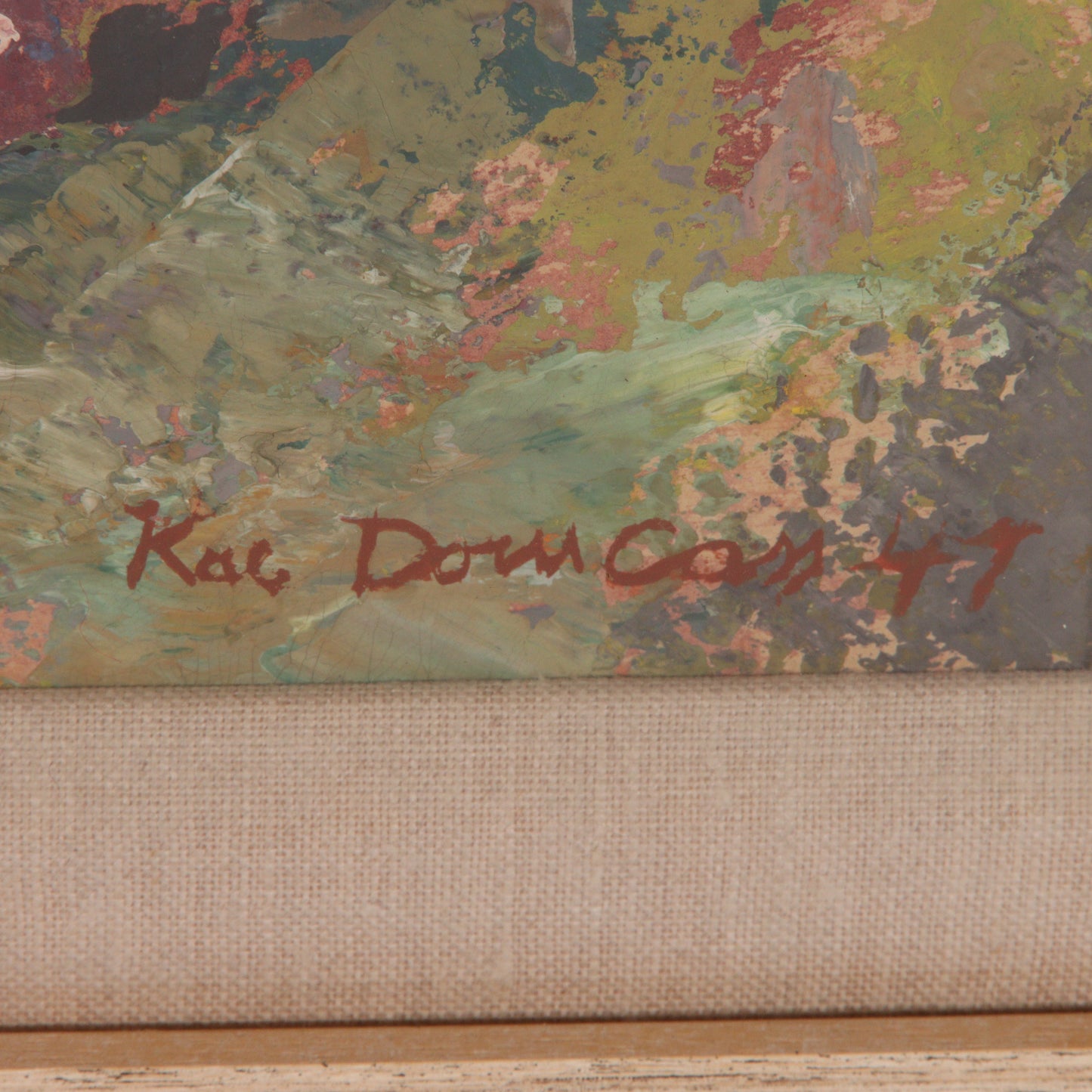 Kae Dorn Cass, Ohio (1901 - 1971), still life, 1947, gouache on paper, 24"H x 18"W (sight)