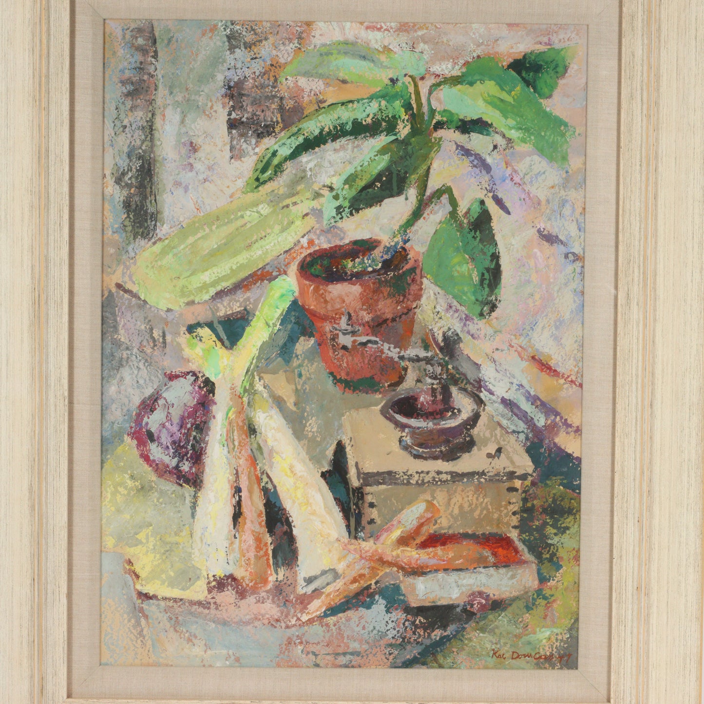 Kae Dorn Cass, Ohio (1901 - 1971), still life, 1947, gouache on paper, 24"H x 18"W (sight)