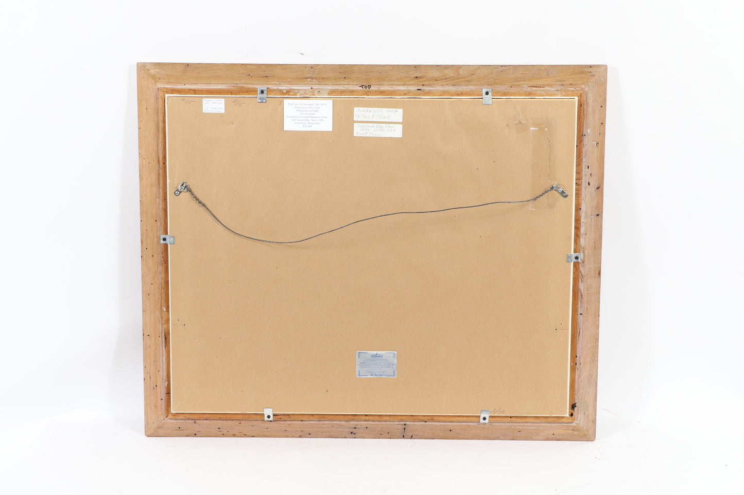 Paul Travis, Ohio (1891 - 1975), Rendezvous Over India, 1956, Watercolor on paper, 19 1/2"H x 25 1/4" (sight), 28 1/2"H 34 1/4"W x 2"D (frame)