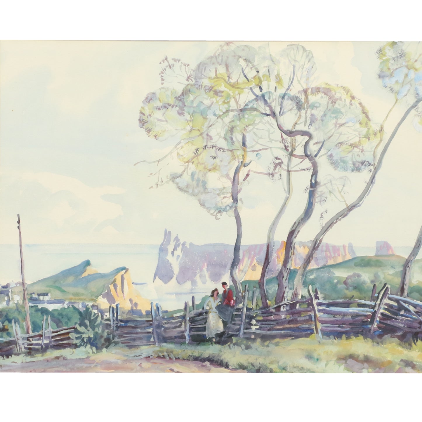 Kae Dorn Cass, Ohio (1901 - 1971), Summack, watercolor on paper, 20 3/4"H x 26 3/4"W (sight), 28"H x 34"W x 1 1/2"D (frame)
