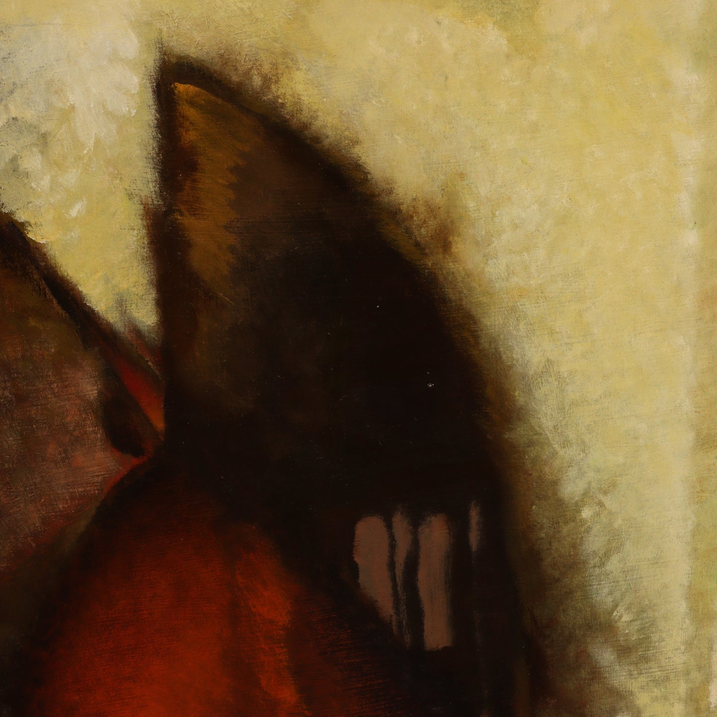 Norbert Lenz, Ohio (1900 - 1992), abstract still life, oil on masonite, 48"H x 36"W (sight), 56"H x 44"W (frame)