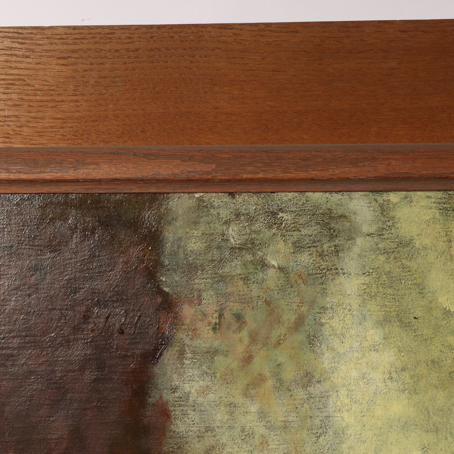 Norbert Lenz, Ohio (1900 - 1992), abstract still life, oil on masonite, 48"H x 36"W (sight), 56"H x 44"W (frame)