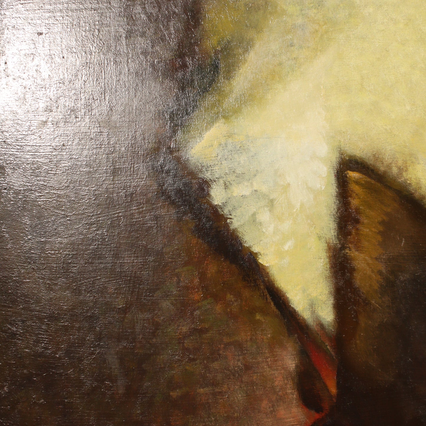 Norbert Lenz, Ohio (1900 - 1992), abstract still life, oil on masonite, 48"H x 36"W (sight), 56"H x 44"W (frame)