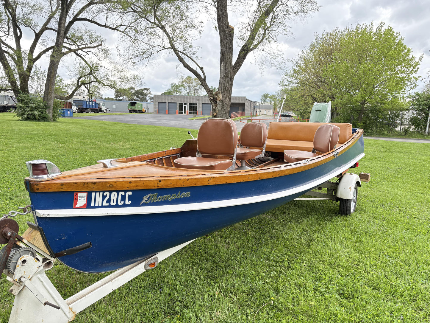 1956 Thompson Classic Wooden Boat & Accompanying Trailer