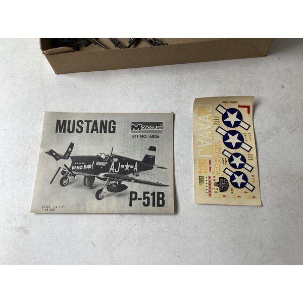 Monogram Mustang P-51B - 1/48 Scale Model Kit, Escort Support Aircraft