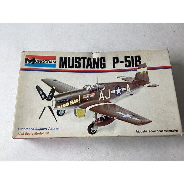 Monogram Mustang P-51B - 1/48 Scale Model Kit, Escort Support Aircraft