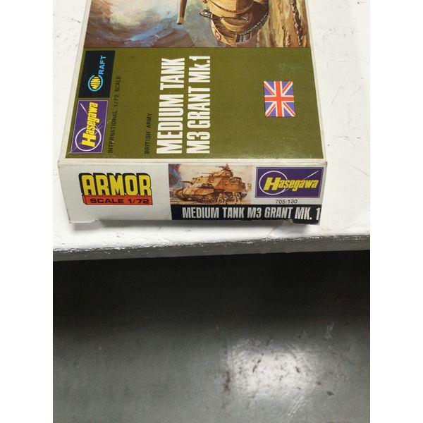 Hasegawa Mini-Kraft M3 Grant Mk.1 - 1/72 Scale, British Army - Unassembled