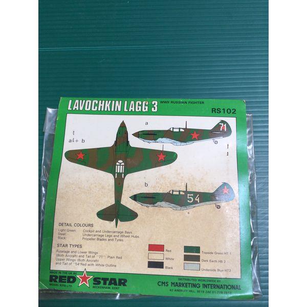 Red Star Lavochkin LAGG 3 - 1/72 Scale Model Kit, Vintage