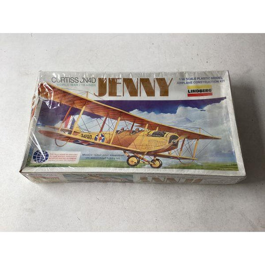 Lindberg Curtiss JN4D Jenny, 1/48 Scale, World War I Trainer, Plastic Model Airplane Construction Kit