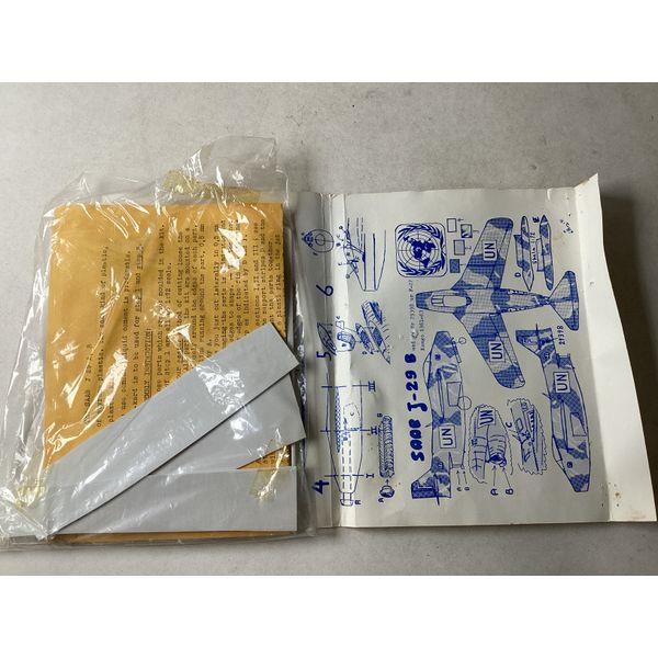 M.A.S Scale Program Saab J-29 Tunnan 1, Model Kit - Unassembled
