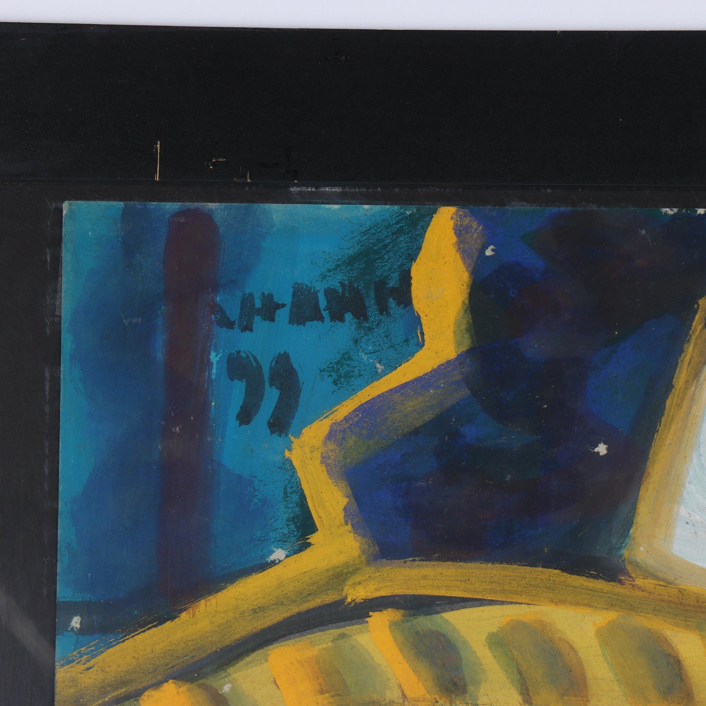 Do Hanh, Vietnamese (b.1955), abstract female portrait, 1999, oil on paper, 30 1/2"H x 21 1/4"W(paper), 35"H x 28 1/4"W(frame)