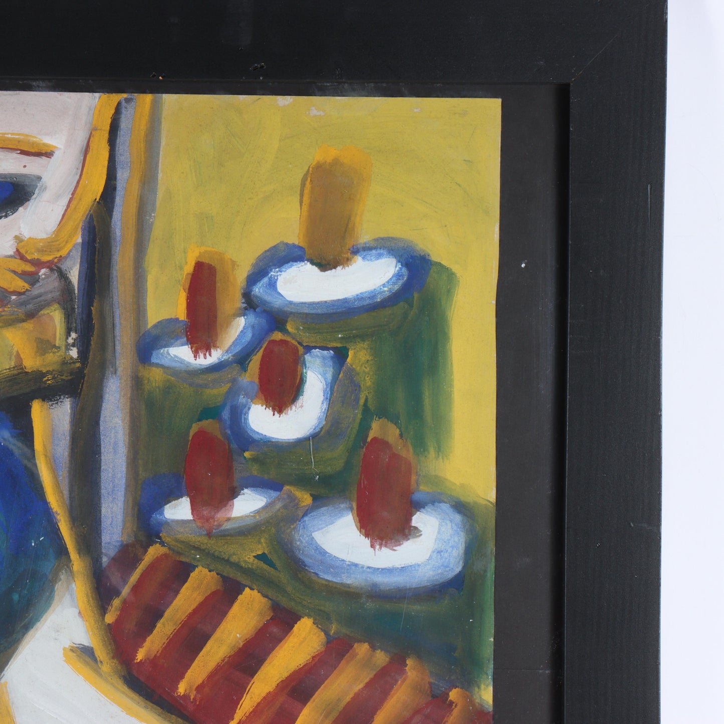 Do Hanh, Vietnamese (b.1955), abstract female portrait, 1999, oil on paper, 30 1/2"H x 21 1/4"W(paper), 35"H x 28 1/4"W(frame)