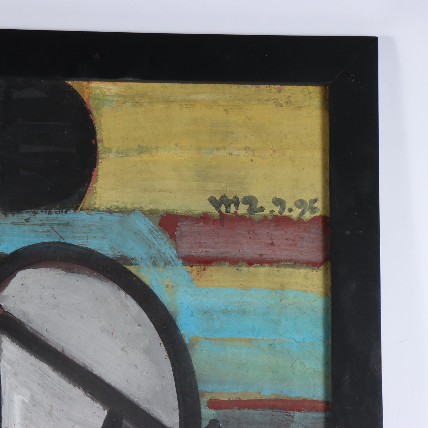 Vu Duc Toan, Vietnamese (b.1962), figural abstract, 1995, oil on paper, 39"H x 25 1/2"W(sight), 43"H x 29 1/2"W(frame)