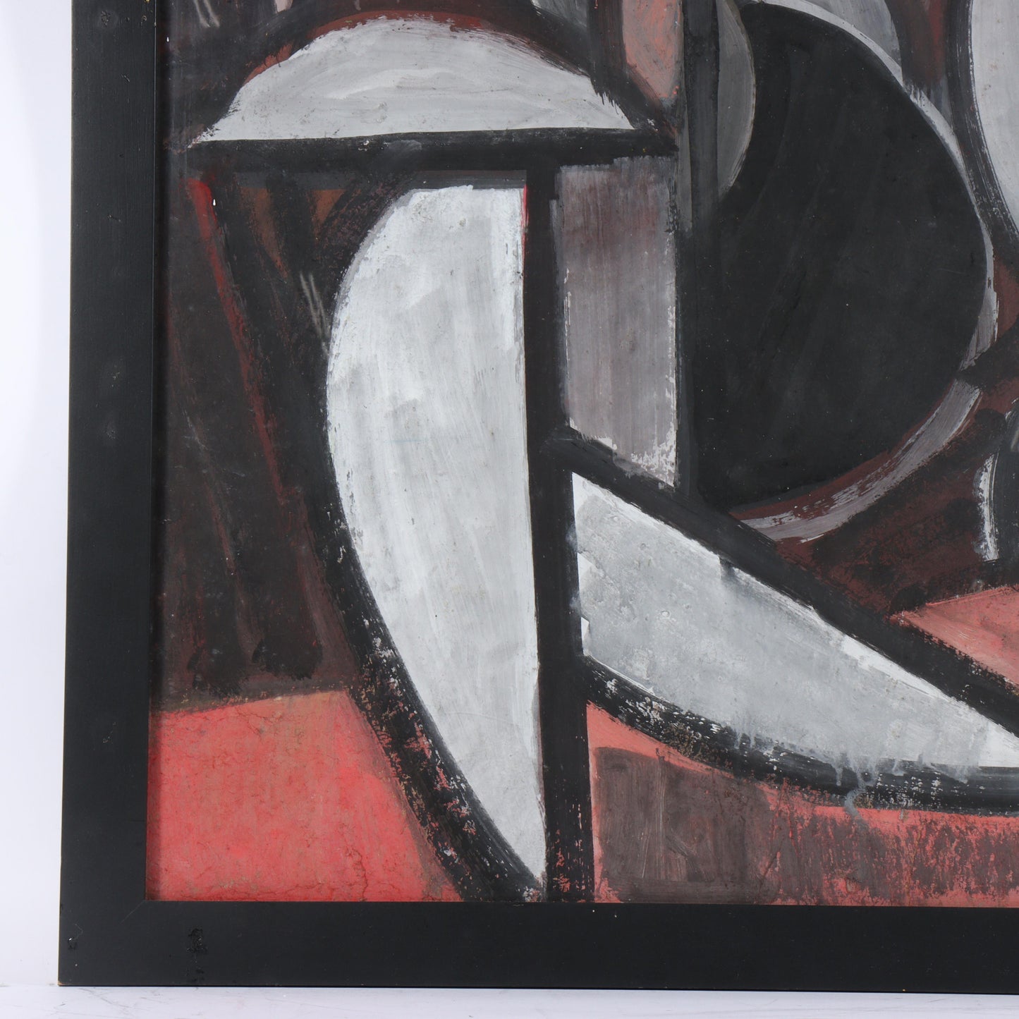 Vu Duc Toan, Vietnamese (b.1962), figural abstract, 1995, oil on paper, 39"H x 25 1/2"W(sight), 43"H x 29 1/2"W(frame)