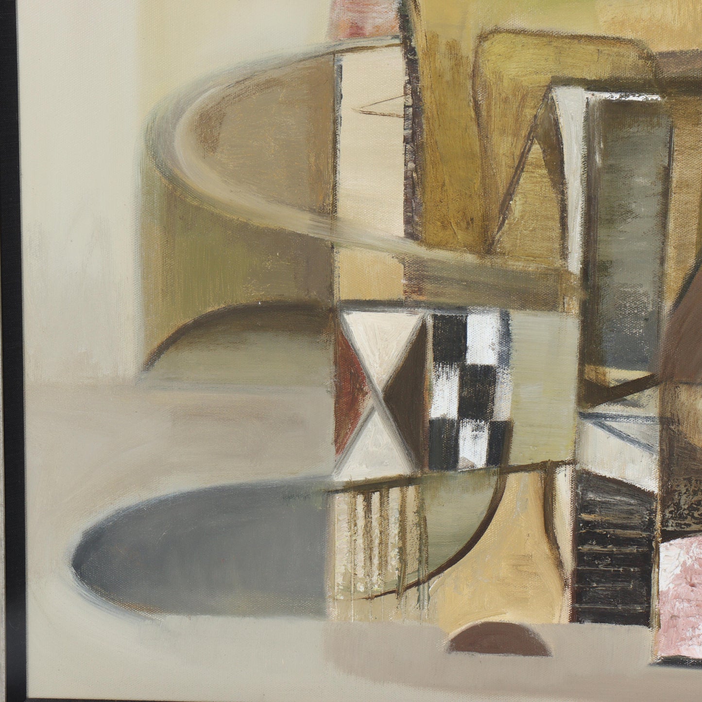 Le Quy Tong, Vietnamese (b.1977), abstract female nude, 2001, oil on canvas, 46 1/2"H x 30 1/4"W(sight), 53 3/4"H x 37 3/4"W(frame)